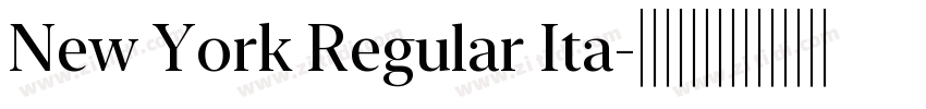 New York Regular Ita字体转换